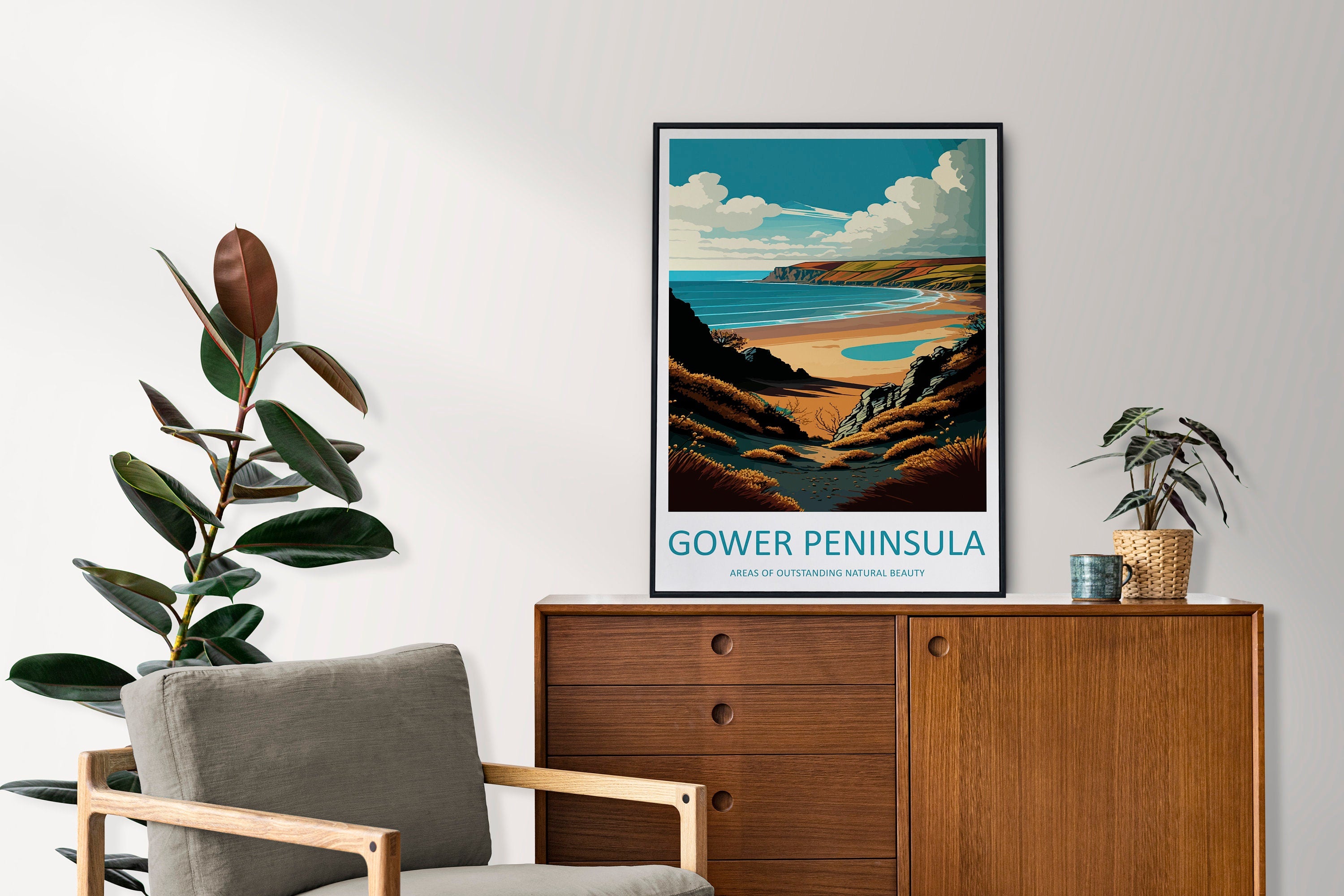 Gower Peninsula Travel Print