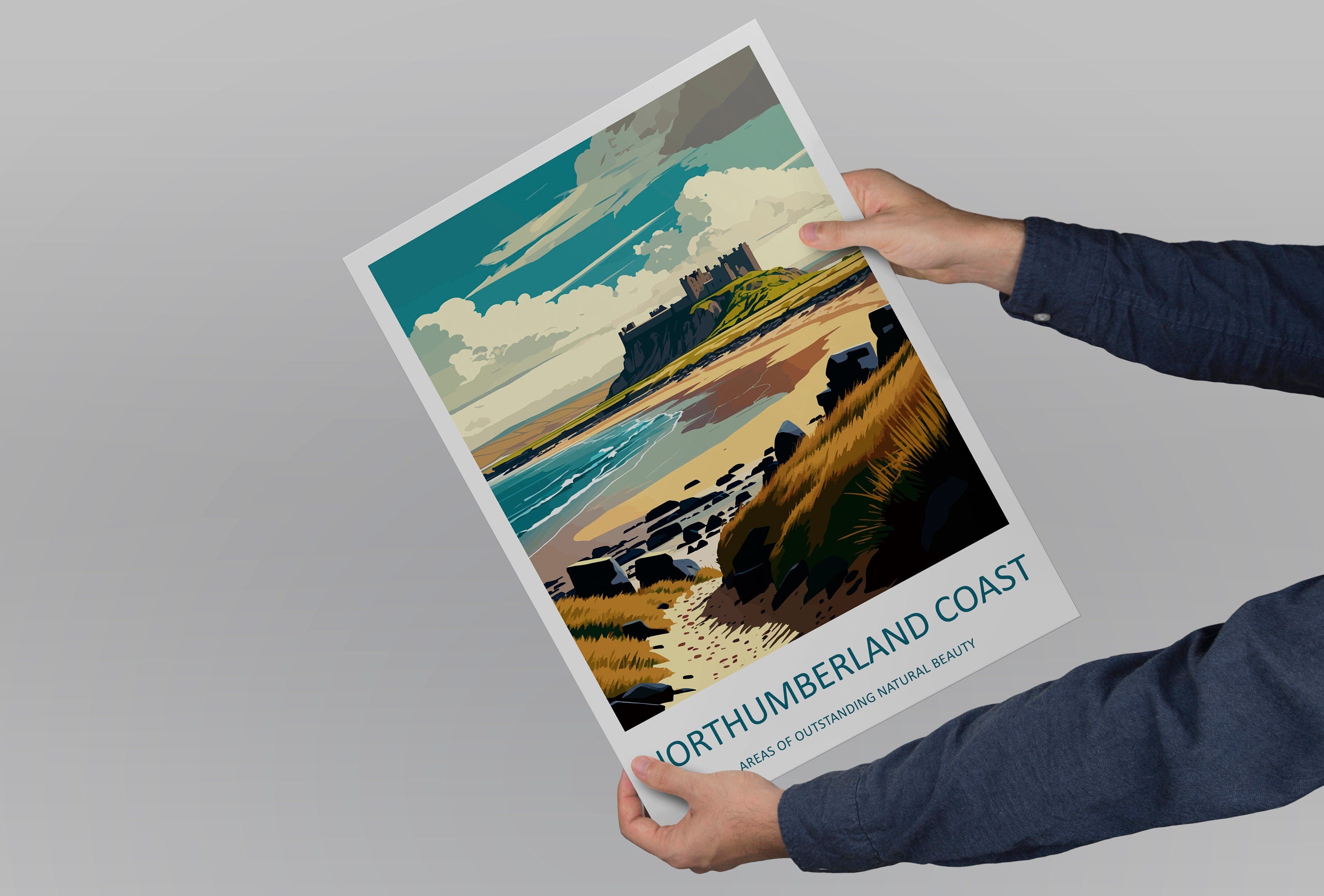 Northumberland Coast Travel Print