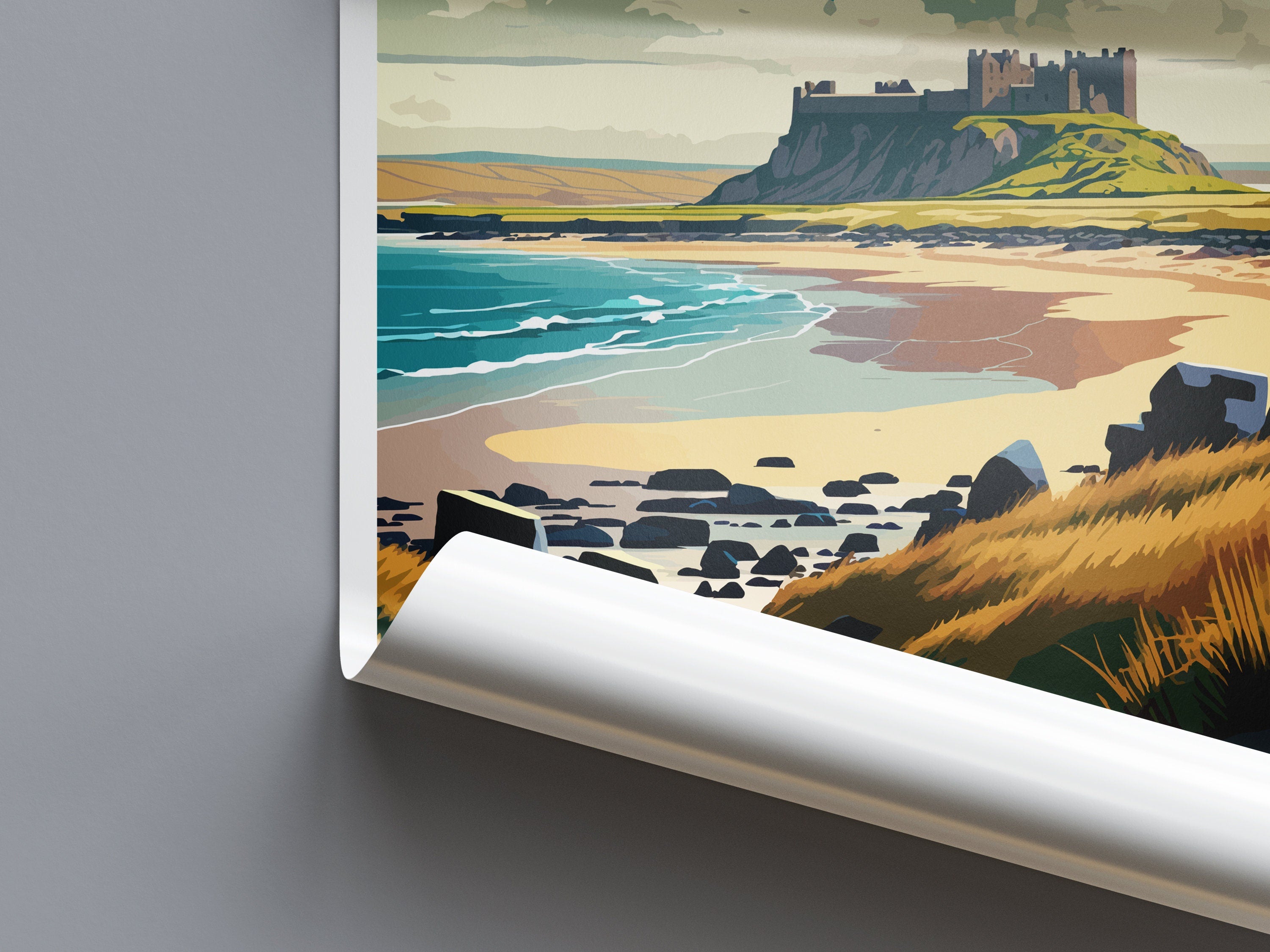 Northumberland Coast Travel Print