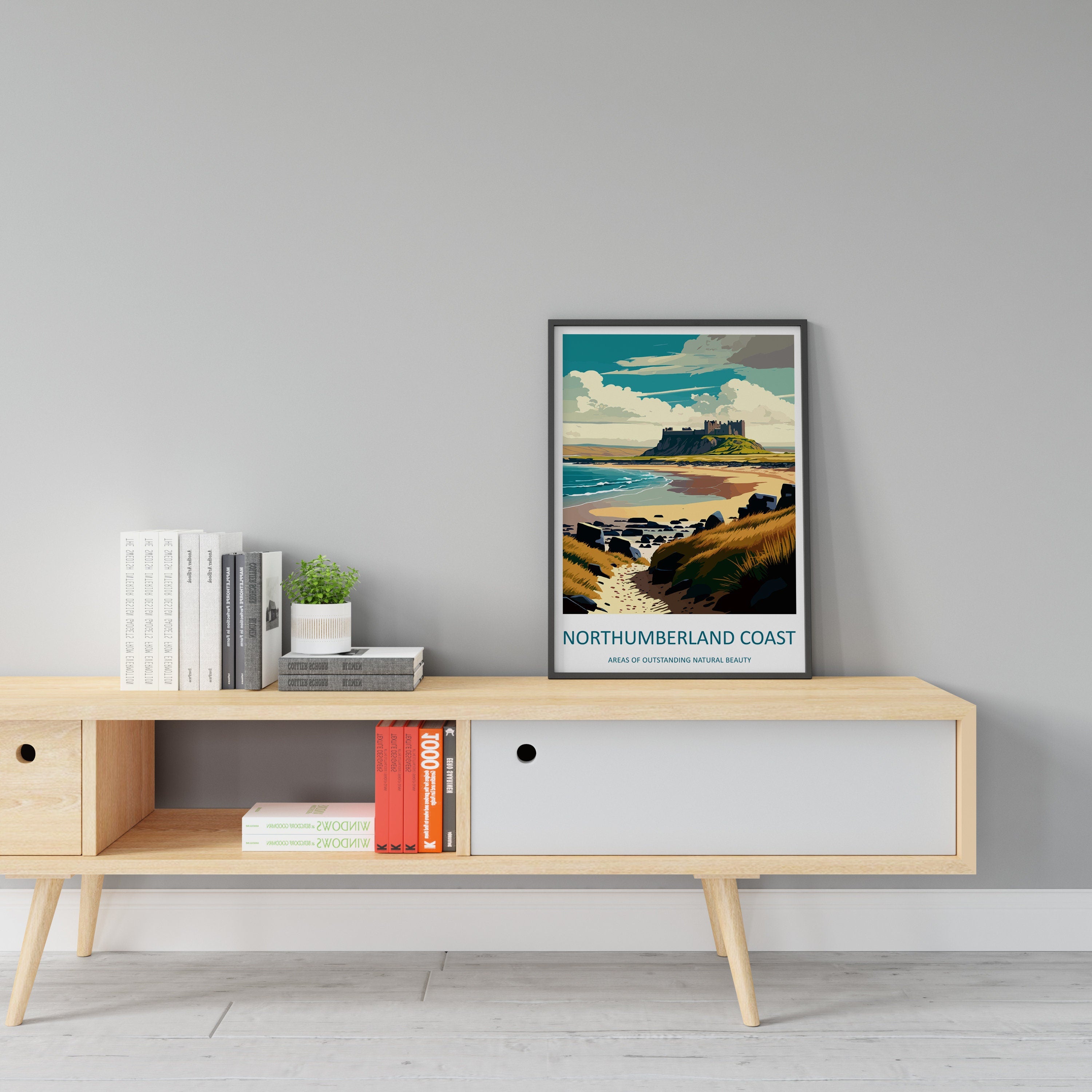 Northumberland Coast Travel Print