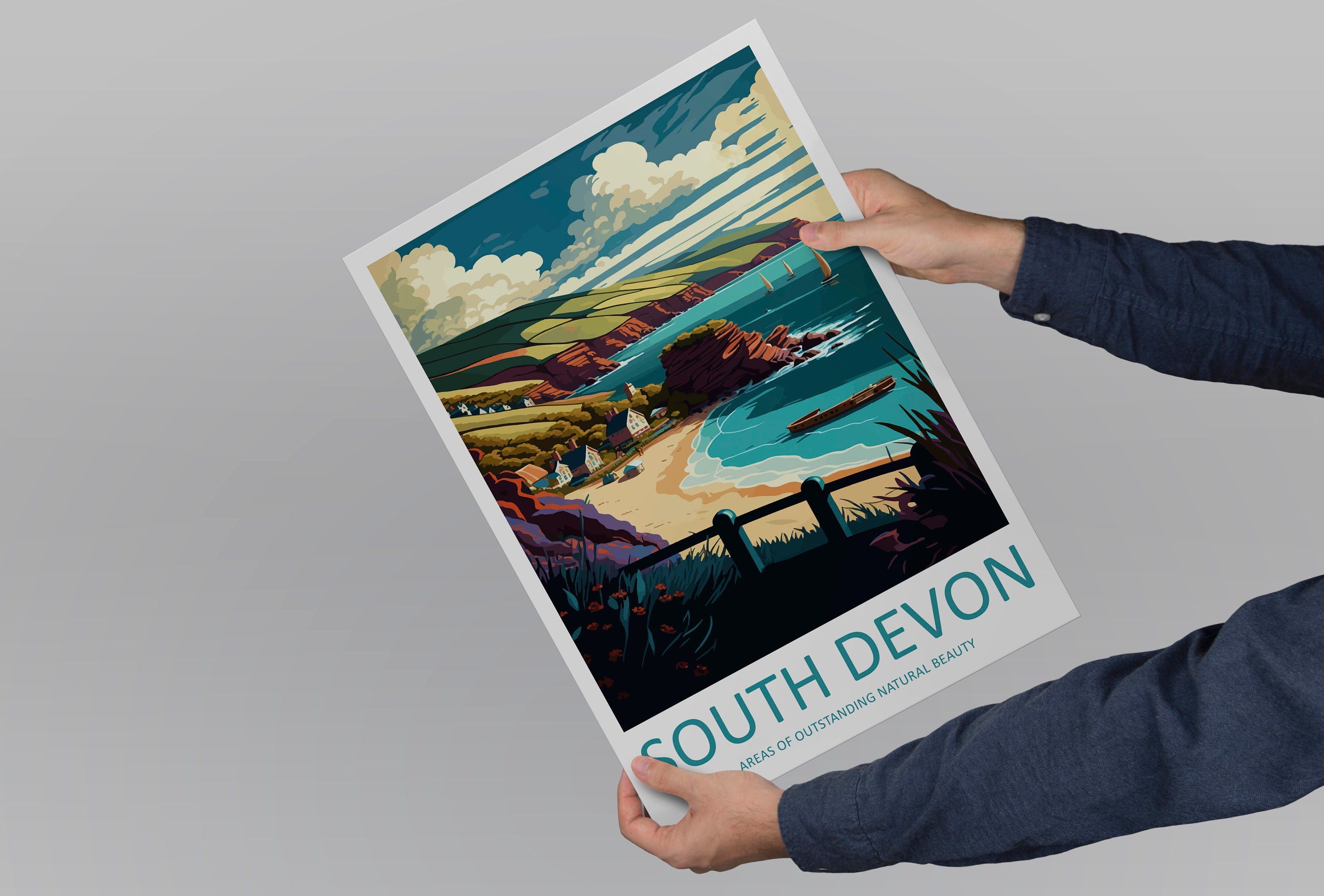 South Devon Travel Print