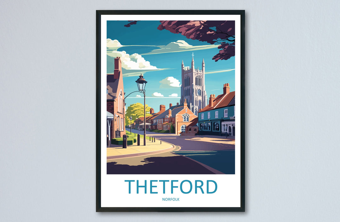 Thetford Travel Print Wall Art Thetford Wall Hanging Home Décor Thetford Gift Art Lovers England Art Lover Gift Thetford Art
