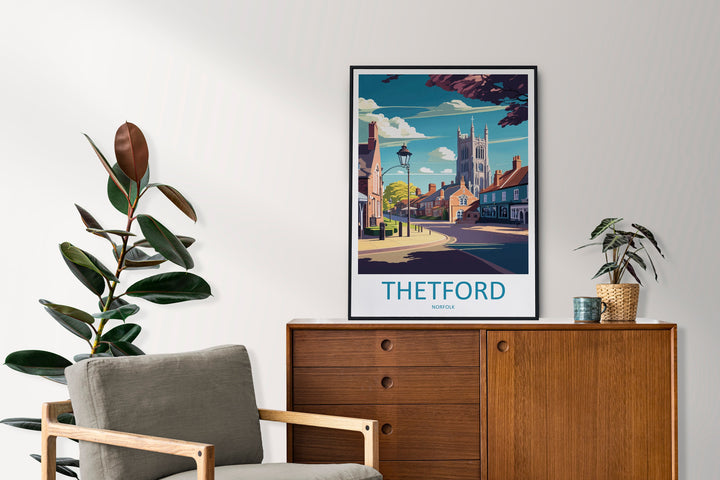 Thetford Travel Print Wall Art Thetford Wall Hanging Home Décor Thetford Gift Art Lovers England Art Lover Gift Thetford Art