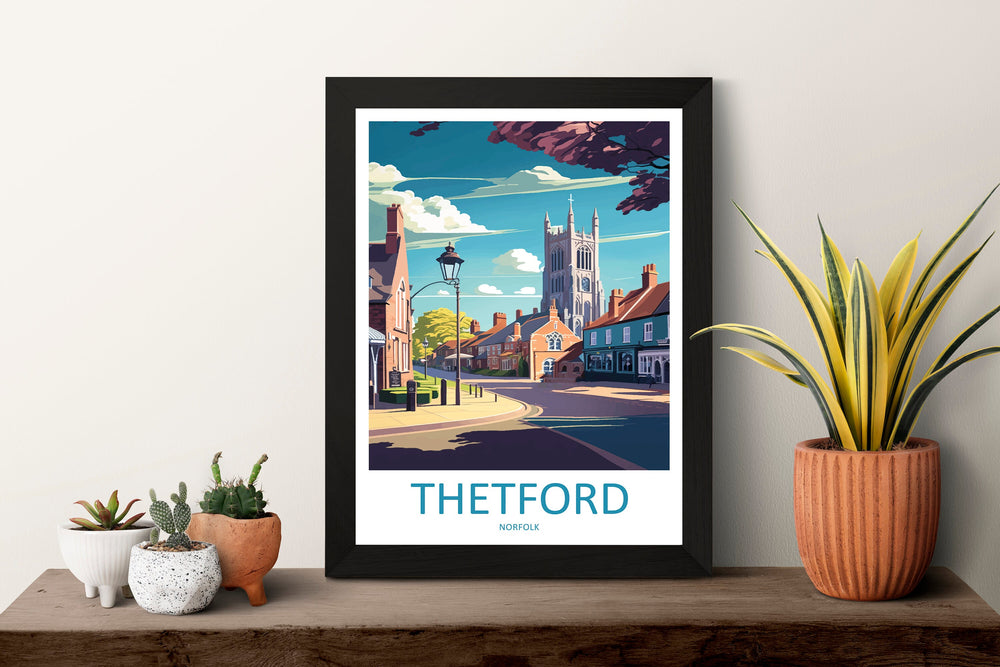 Thetford Travel Print Wall Art Thetford Wall Hanging Home Décor Thetford Gift Art Lovers England Art Lover Gift Thetford Art