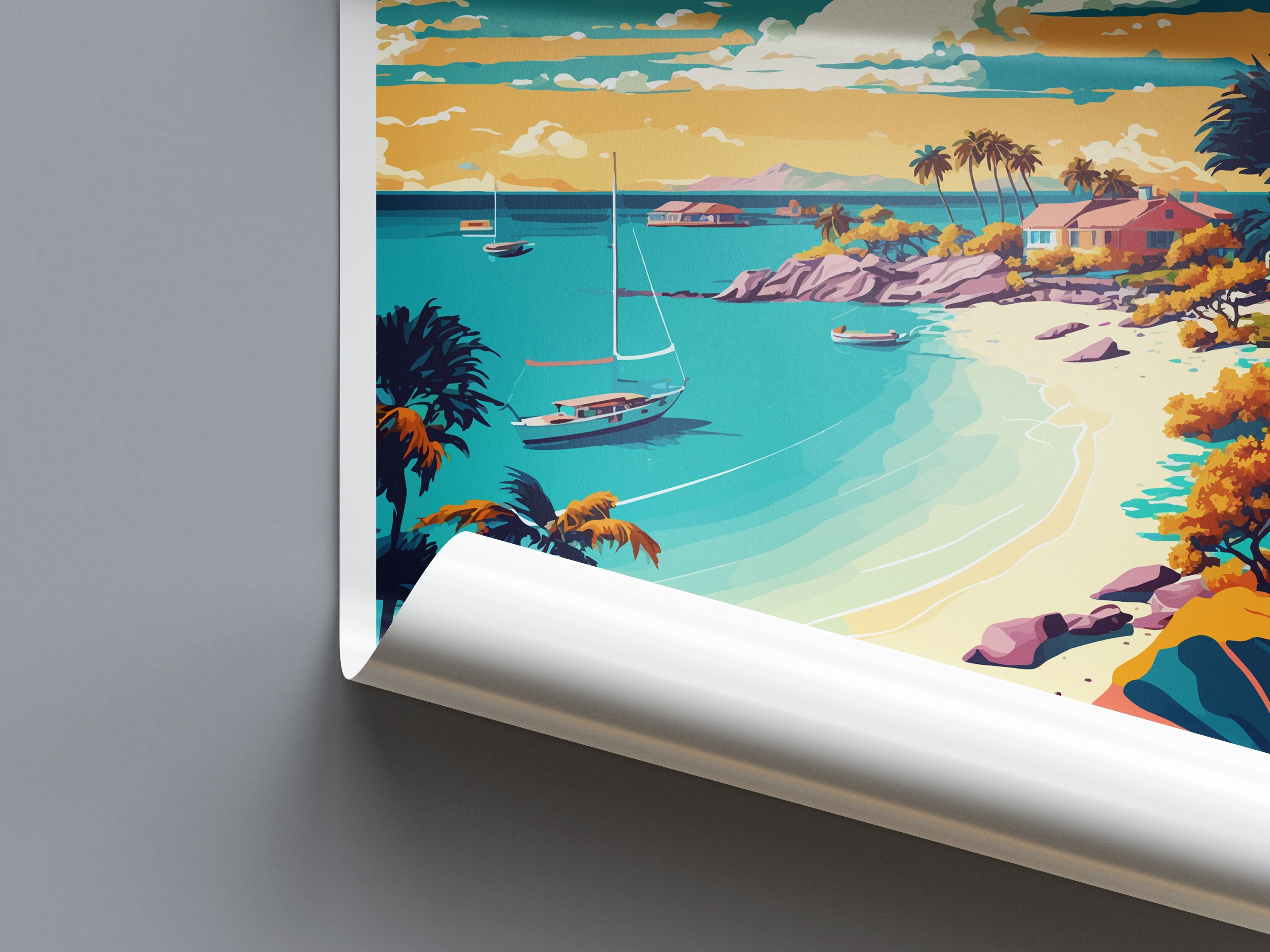 Aruba Travel Print