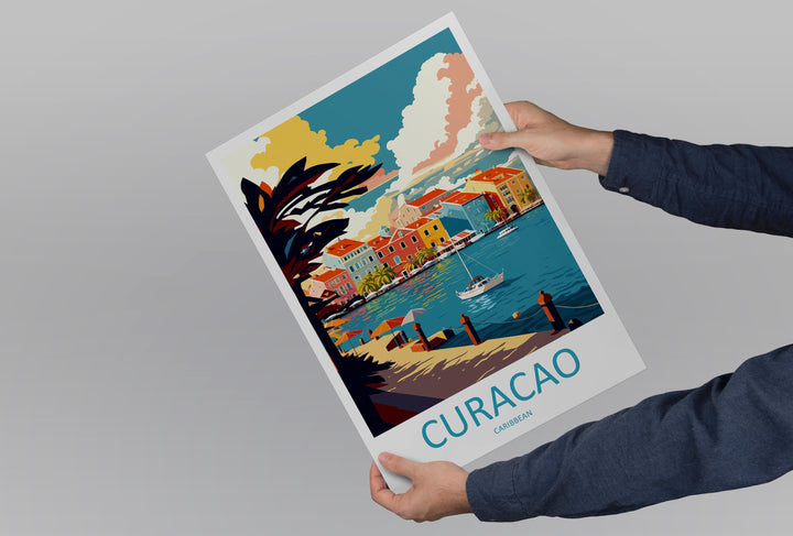 Curaçao Travel Print Wall Art Curaçao Wall Hanging Home Décor Curaçao Gift Art Lovers Wall Art Caribbean Travel Print Poster Gift