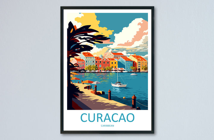 Curaçao Travel Print Wall Art Curaçao Wall Hanging Home Décor Curaçao Gift Art Lovers Wall Art Caribbean Travel Print Poster Gift