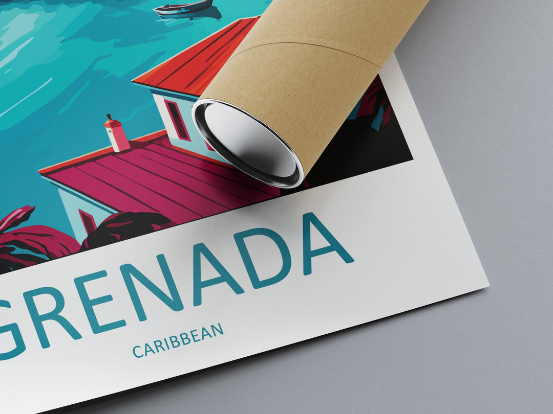 Grenada Travel Print Wall Art Grenada Wall Hanging Home Décor Grenada Gift Art Lovers Wall Art Caribbean Travel Print Poster Gift
