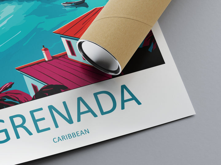 Grenada Travel Print Wall Art Grenada Wall Hanging Home Décor Grenada Gift Art Lovers Wall Art Caribbean Travel Print Poster Gift