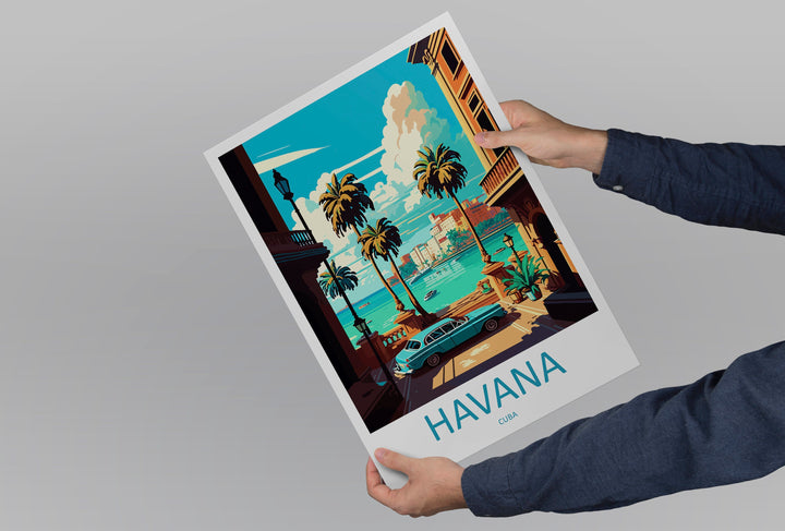 Havana Travel Print Wall Art Havana Wall Hanging Home Décor Havana Gift Art Lovers Wall Art Caribbean Travel Print Poster Gift