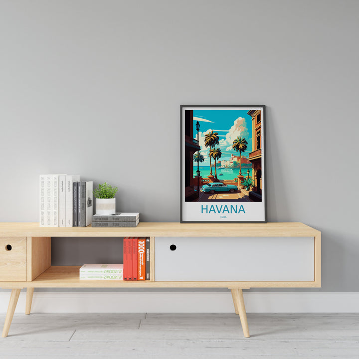 Havana Travel Print Wall Art Havana Wall Hanging Home Décor Havana Gift Art Lovers Wall Art Caribbean Travel Print Poster Gift