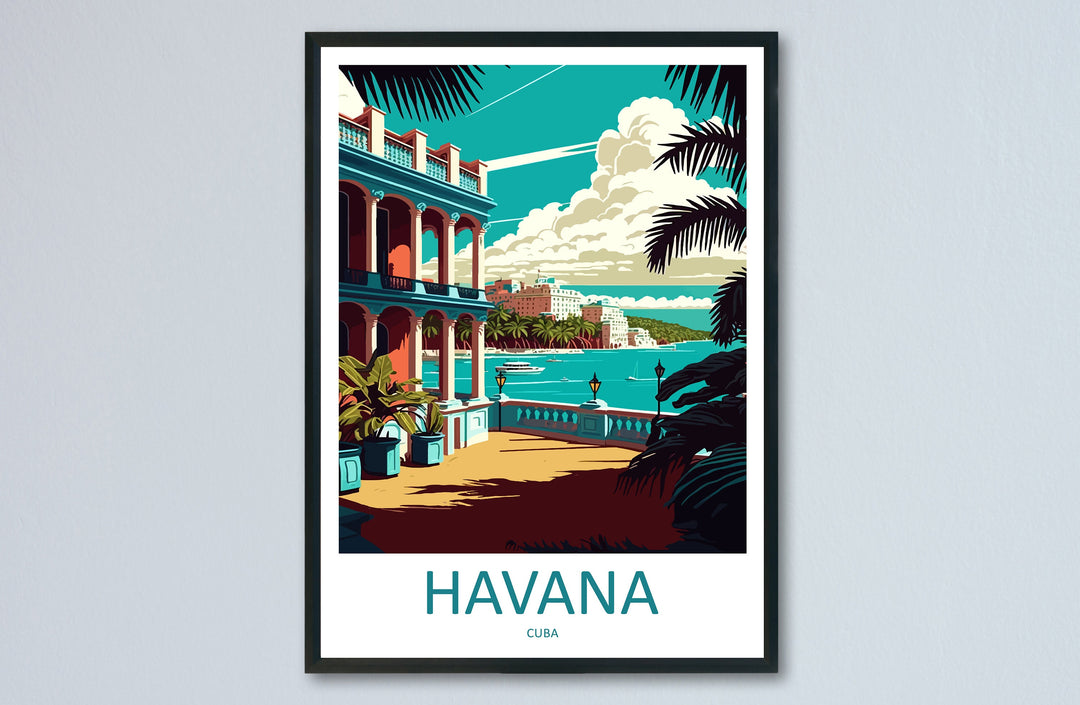 Havana Travel Print Wall Art Havana Wall Hanging Home Décor Havana Gift Art Lovers Wall Art Caribbean Travel Print Poster Gift