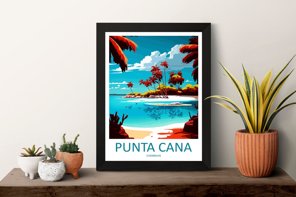 Punta Cana Travel Print Wall Art Punta Cana Wall Hanging Home Décor Punta Cana Gift Art Lovers Wall Art Caribbean Travel Print Poster