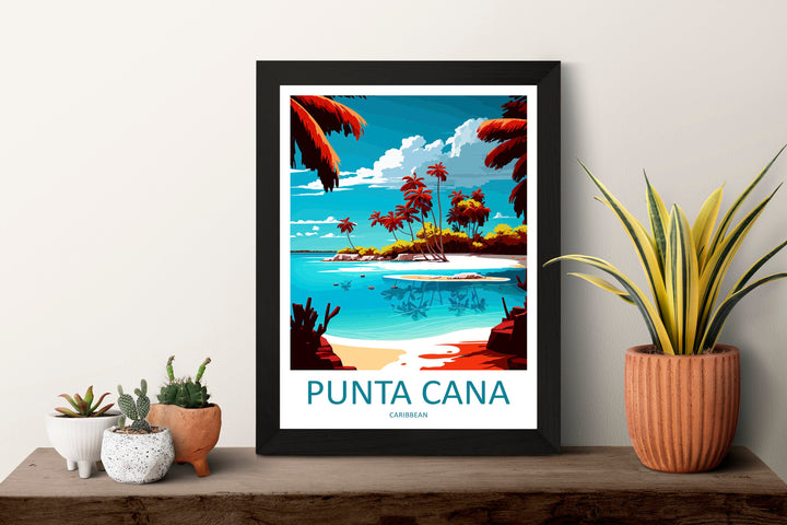 Punta Cana Travel Print Wall Art Punta Cana Wall Hanging Home Décor Punta Cana Gift Art Lovers Wall Art Caribbean Travel Print Poster