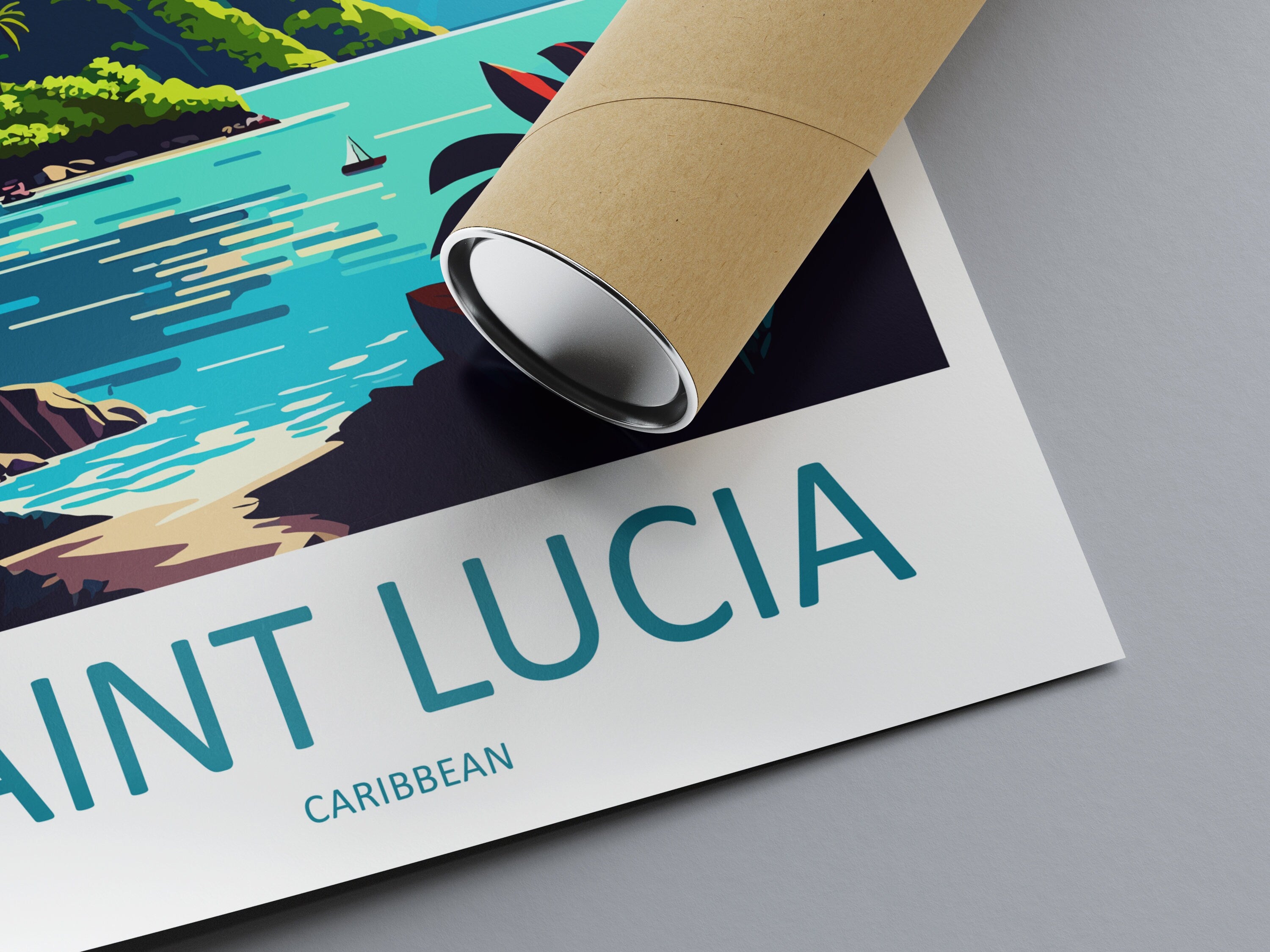 Saint Lucia Travel Print