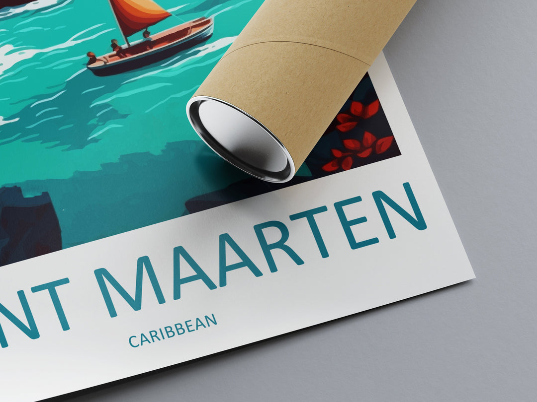 Saint Maarten Travel Print Wall Art Saint Maarten Wall Hanging Home Décor Saint Maarten Gift Art Lovers Wall Art Caribbean Travel Print