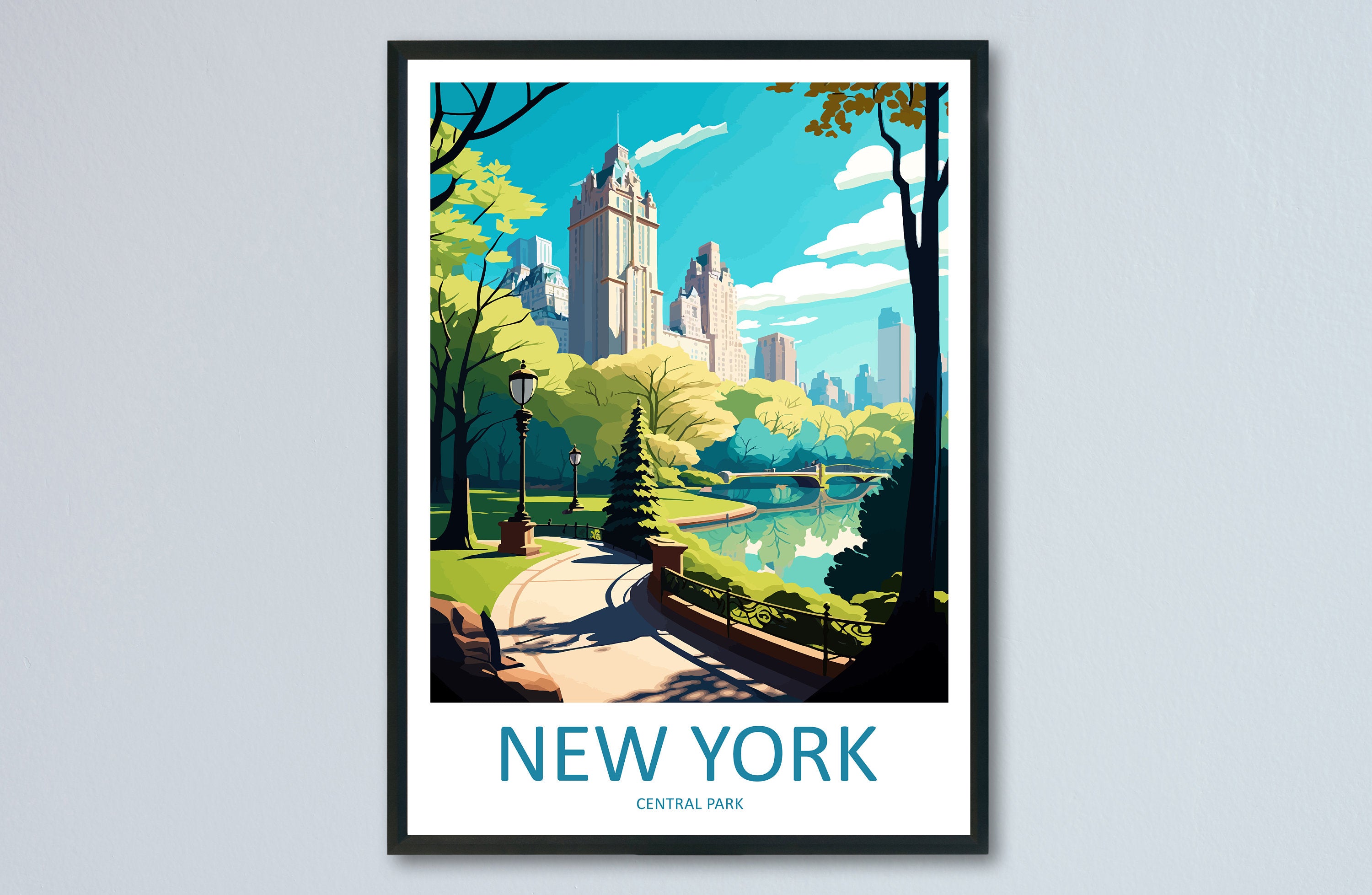 Central Park New York Travel Print