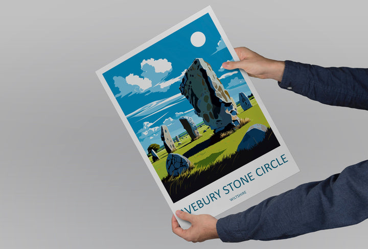 Avebury Stone Circle Travel Print Wall Art Avebury Circle Wall Hanging Home Decor Avebury Circle Gift Art Lovers Wall Art Print Avebury Art