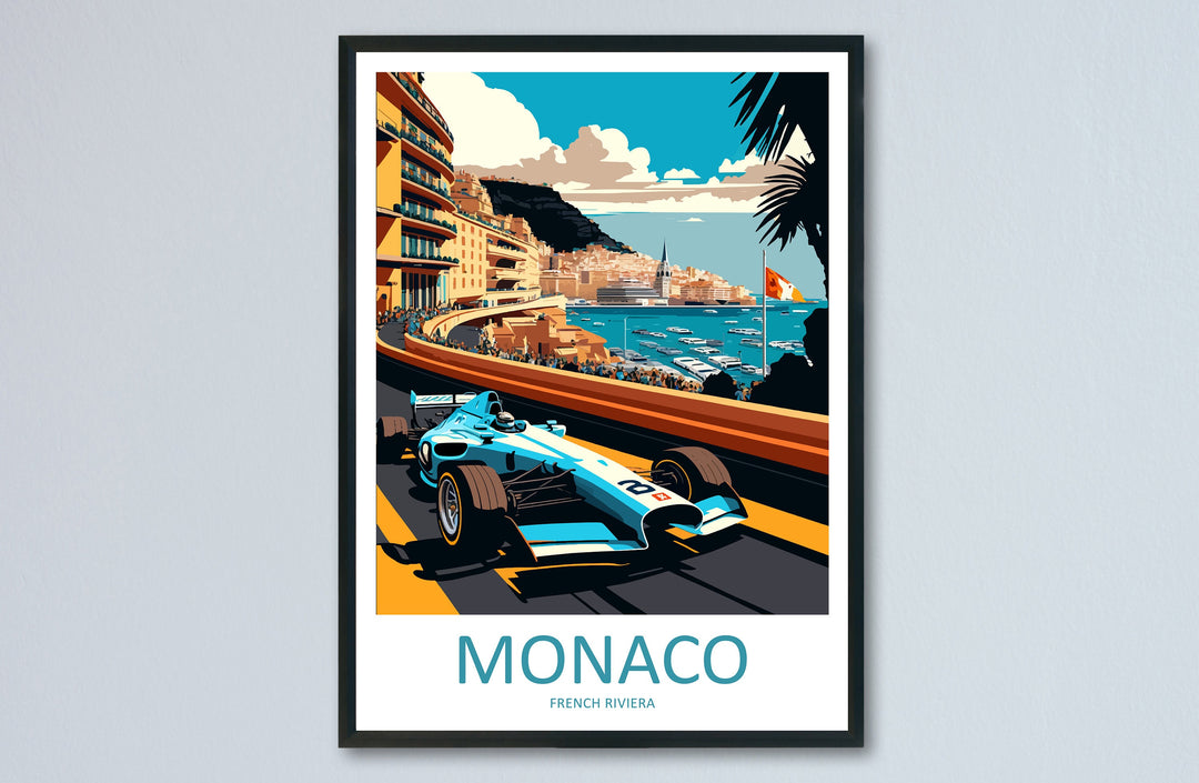 Monaco Travel Print Wall Art Monaco Wall Hanging Home Décor Monaco Gift Art Lovers Monaco Art Lover Gift Monaco Travel Art Wall Gift