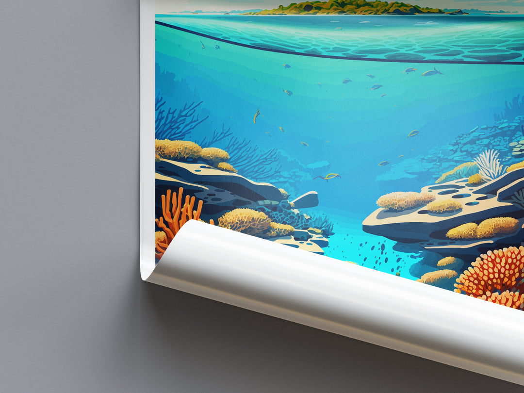 Great Barrier Reef Travel Print Wall Art Great Barrier Reef Wall Hanging Home Décor Great Barrier Reef Gift Art Lovers Wall Art Australia