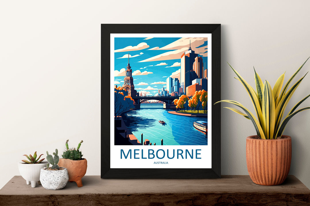 Melbourne Travel Print Wall Art Melbourne Wall Hanging Home Décor Melbourne Gift Art Lovers Wall Art Australia Travel Print