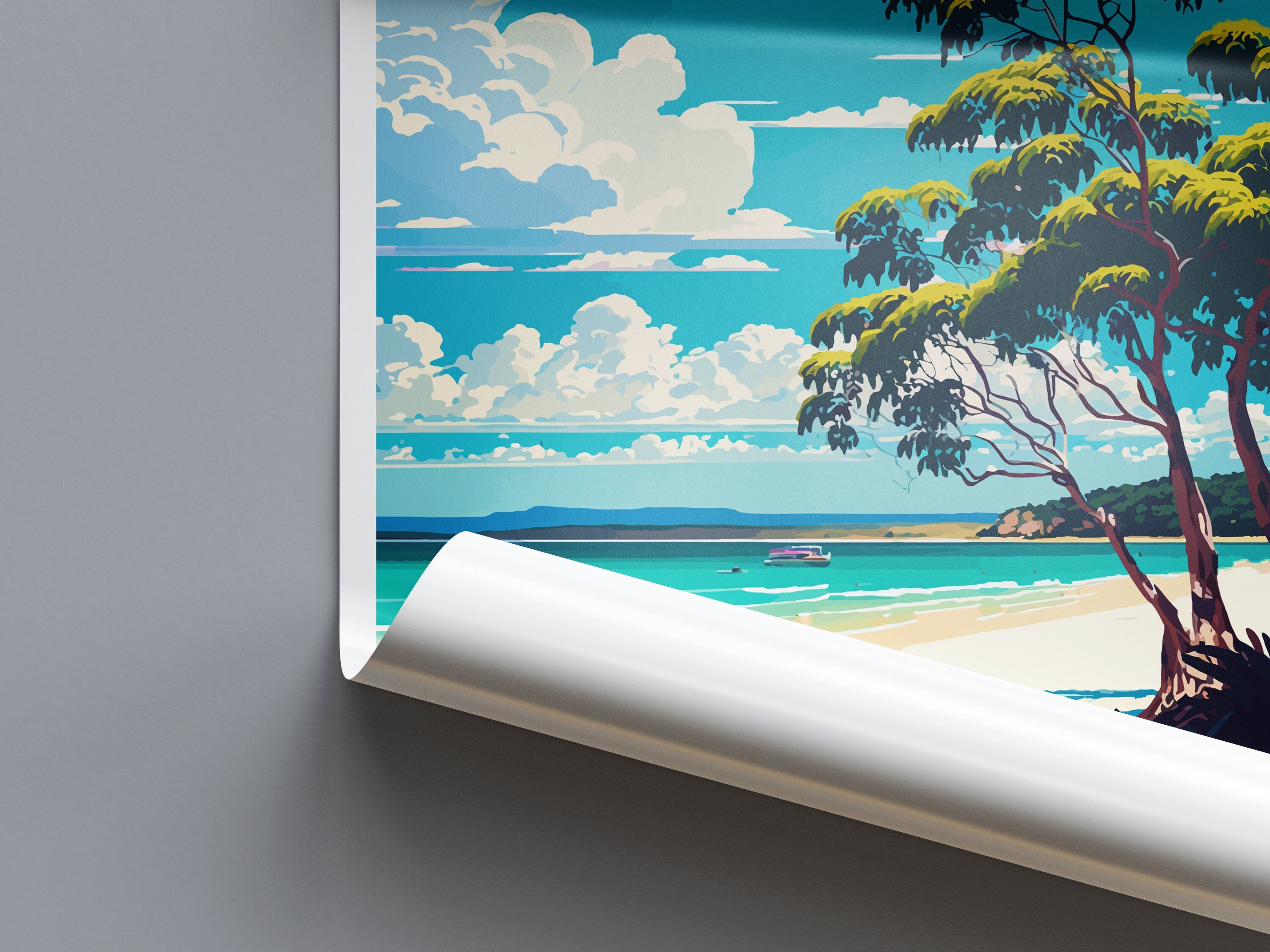 Noosa Main Beach Travel Print