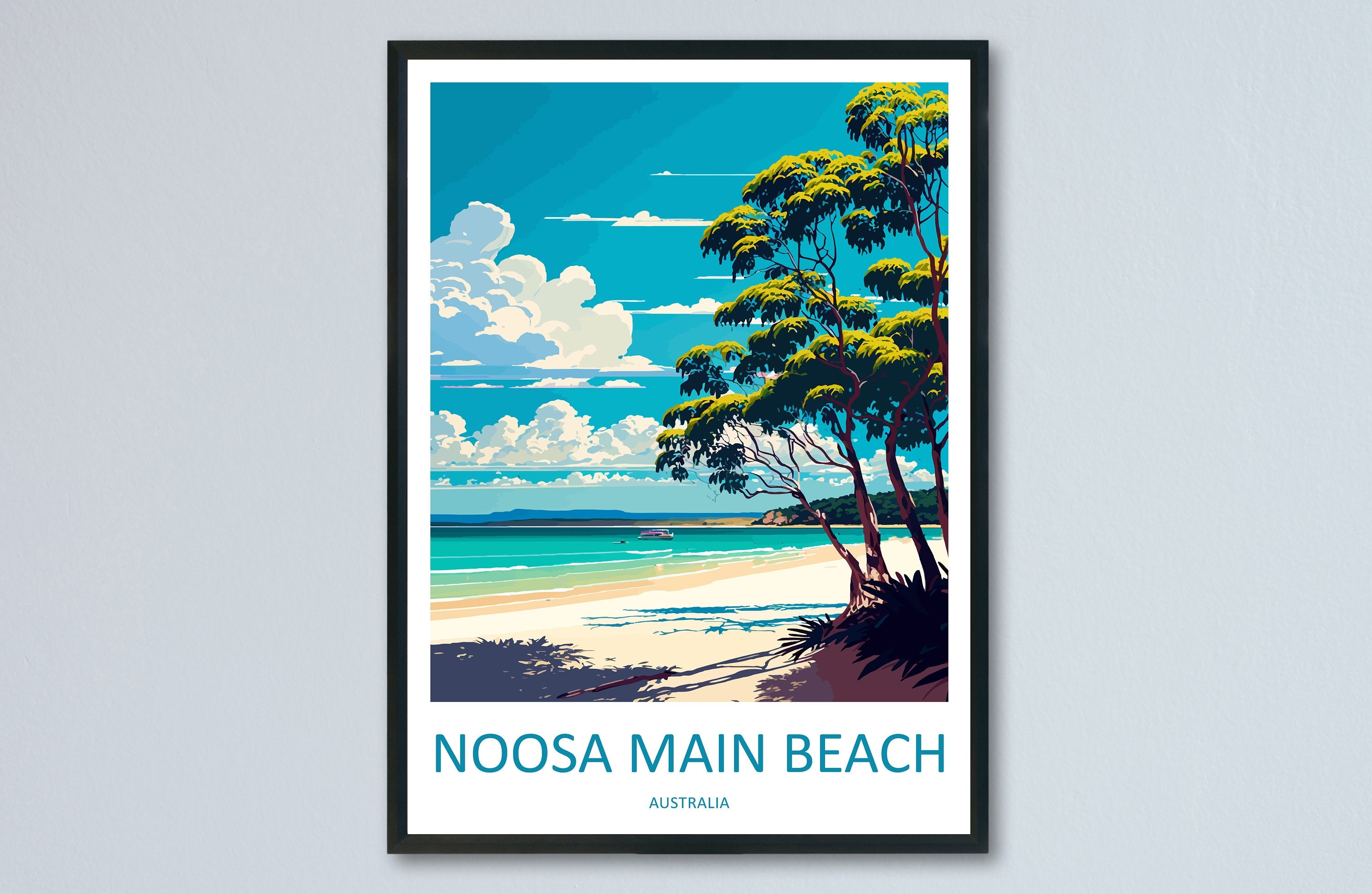 Noosa Main Beach Travel Print