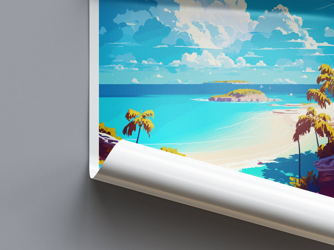 Eleuthera Travel Print Wall Art Eleuthera Wall Hanging Home Décor Eleuthera Gift Art Lovers Wall Art Caribbean Travel Print