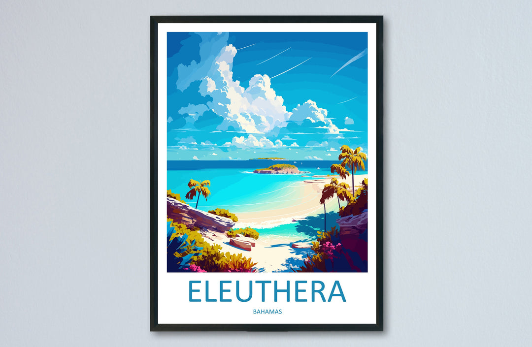 Eleuthera Travel Print Wall Art Eleuthera Wall Hanging Home Décor Eleuthera Gift Art Lovers Wall Art Caribbean Travel Print