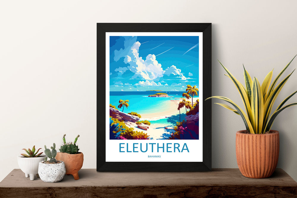 Eleuthera Travel Print Wall Art Eleuthera Wall Hanging Home Décor Eleuthera Gift Art Lovers Wall Art Caribbean Travel Print