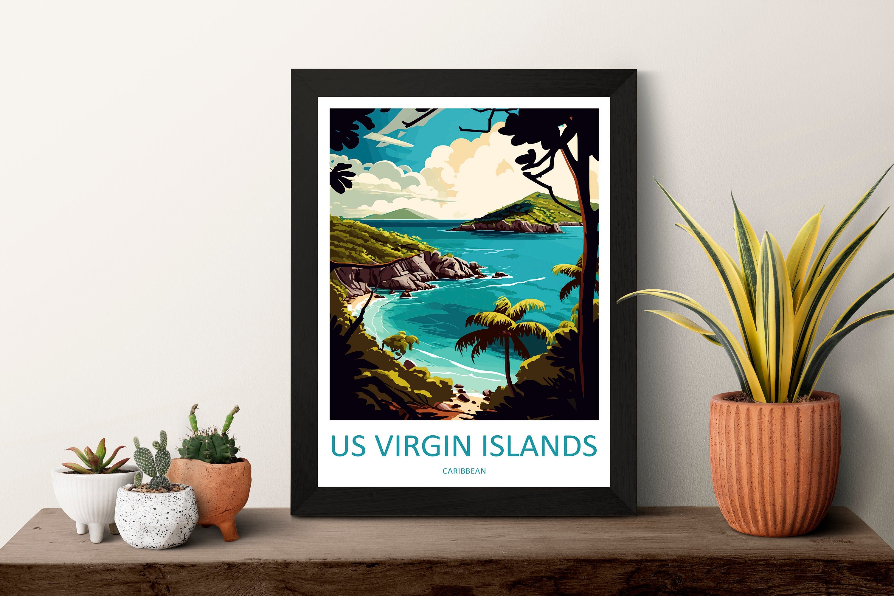 US Virgin Islands Travel Print