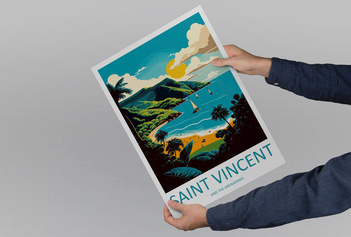 Saint Vincent & The Grenadines Travel Print Wall Art Saint Vincent Wall Hanging Home Décor Saint Vincent Gift Art Lovers Wall Art Caribbean