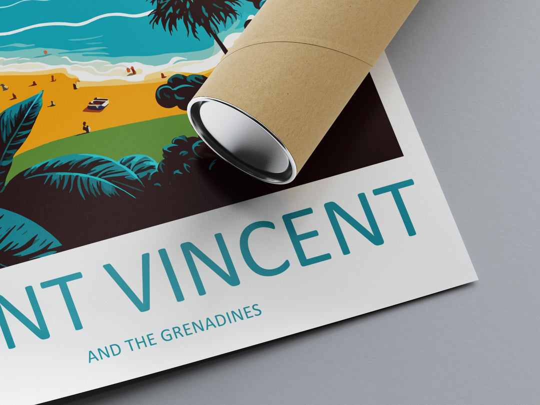 Saint Vincent & The Grenadines Travel Print Wall Art Saint Vincent Wall Hanging Home Décor Saint Vincent Gift Art Lovers Wall Art Caribbean