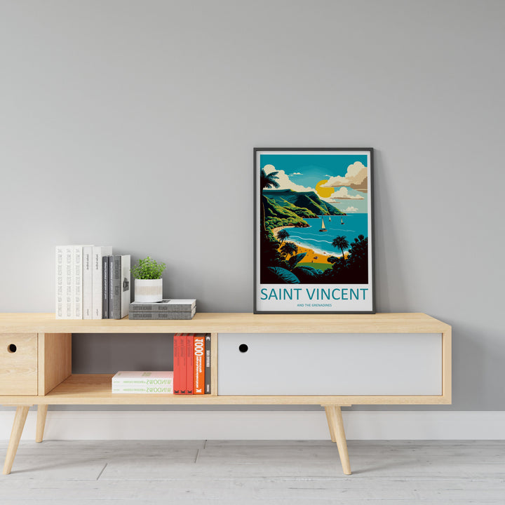 Saint Vincent & The Grenadines Travel Print Wall Art Saint Vincent Wall Hanging Home Décor Saint Vincent Gift Art Lovers Wall Art Caribbean