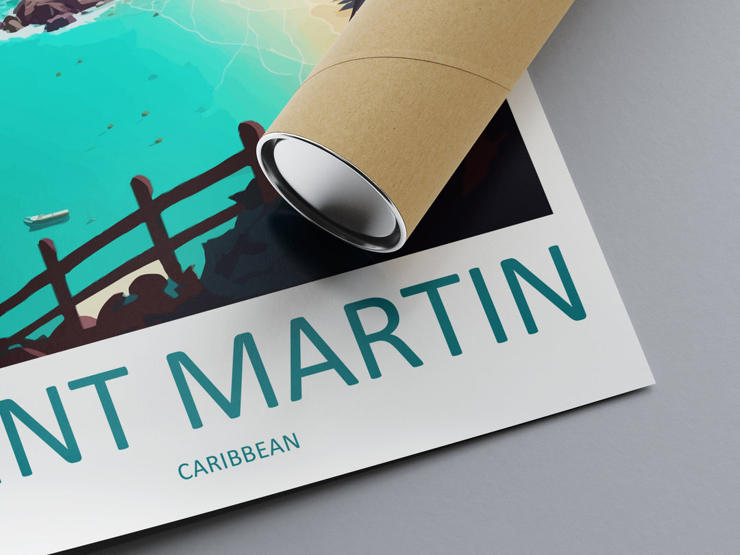 Saint Martin Travel Print Wall Art Saint Martin Wall Hanging Home Décor Saint Martin Gift Art Lovers Wall Art Caribbean