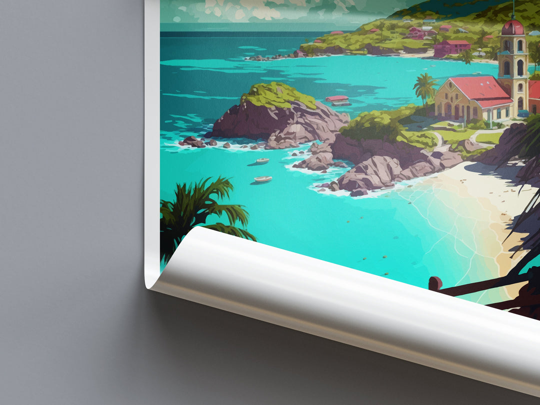 Saint Martin Travel Print Wall Art Saint Martin Wall Hanging Home Décor Saint Martin Gift Art Lovers Wall Art Caribbean