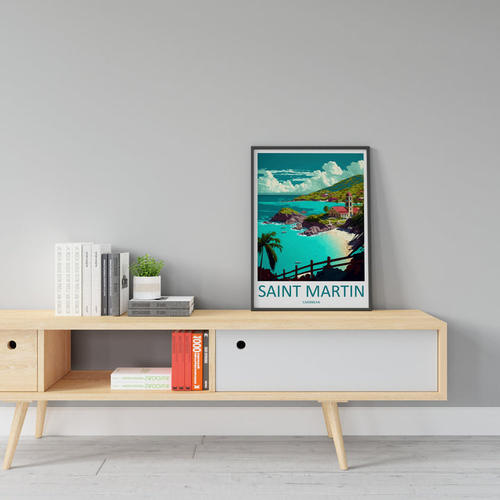 Saint Martin Travel Print Wall Art Saint Martin Wall Hanging Home Décor Saint Martin Gift Art Lovers Wall Art Caribbean