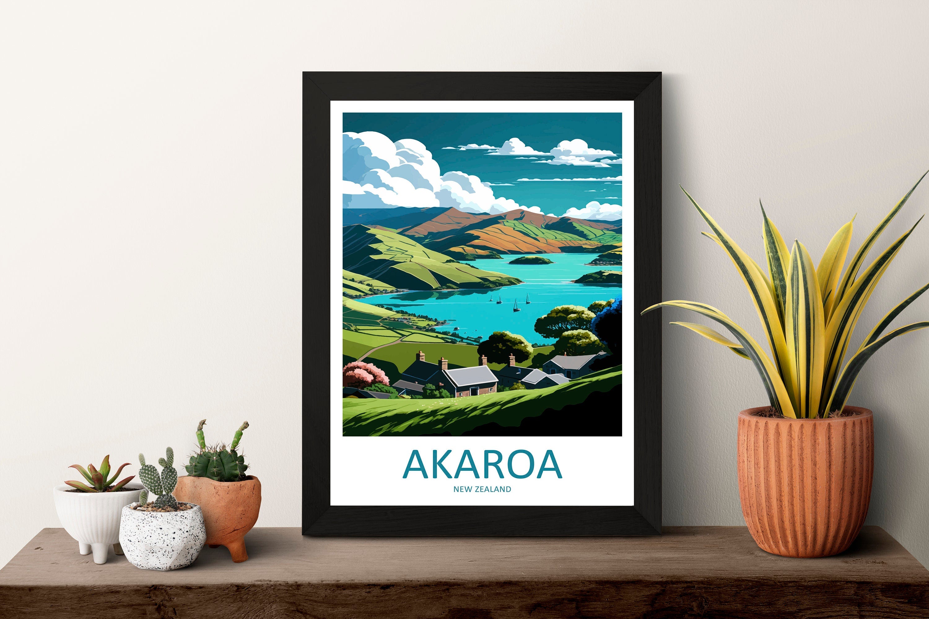 Akaroa Travel Print