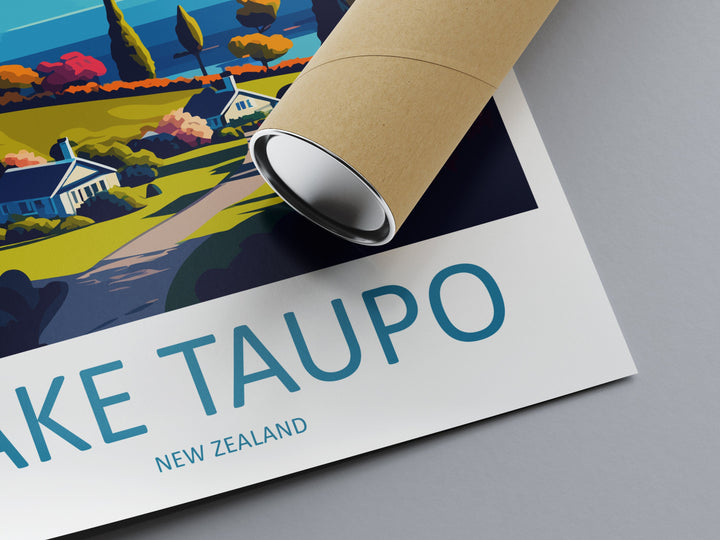 Lake Taupo Travel Print Wall Art Lake Taupo Wall Hanging Home Décor Lake Taupo Gift Art Lovers New Zealand Art Lover Gift Print Art