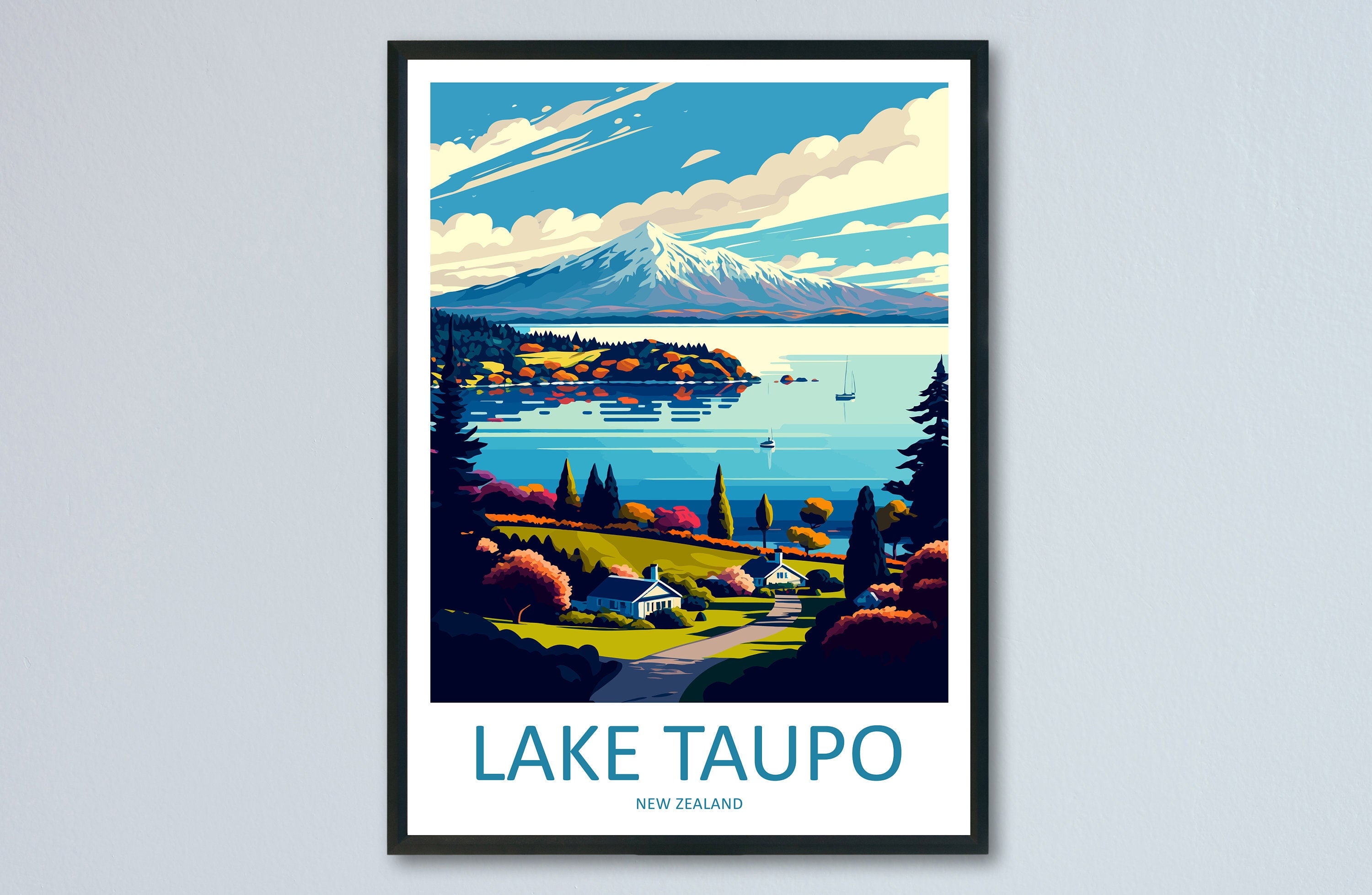 Lake Taupo Travel Print