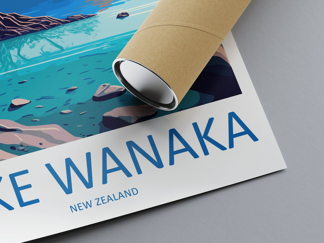 Lake Wanaka Travel Print Wall Art Lake Wanaka Wall Hanging Home Décor Lake Wanaka Gift Art Lovers New Zealand Art Lover Gift Print Art