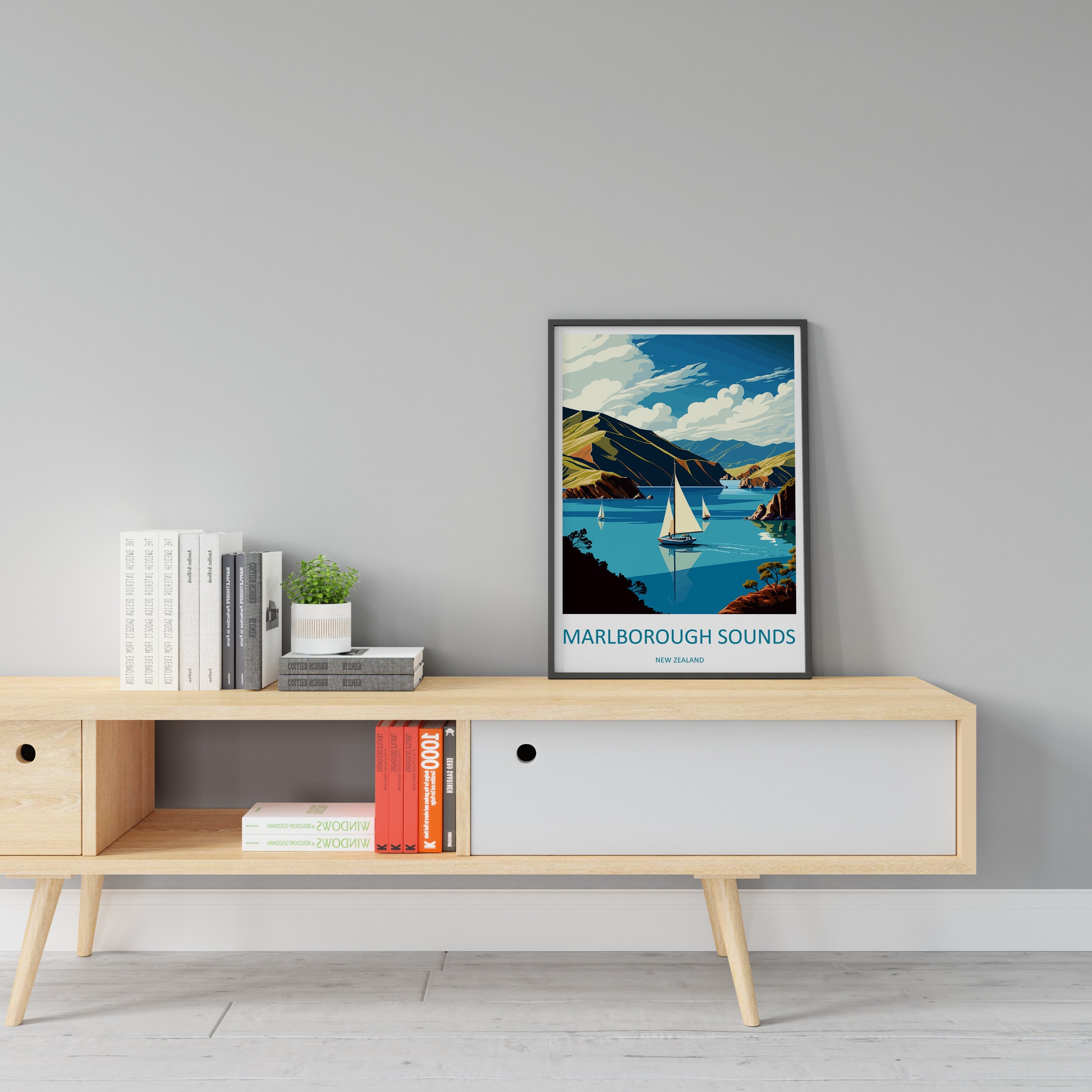 Marlborough Sounds Travel Print