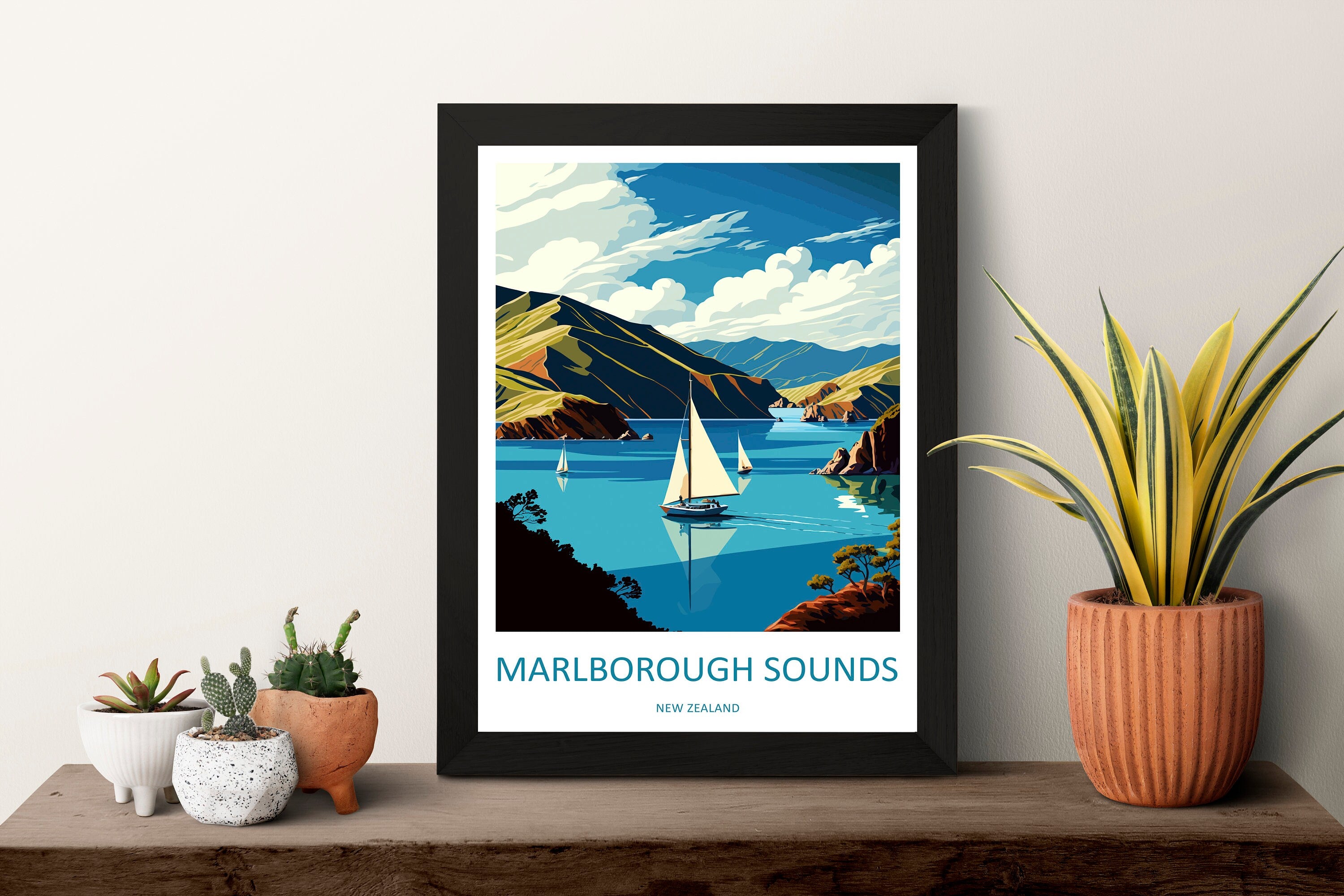 Marlborough Sounds Travel Print