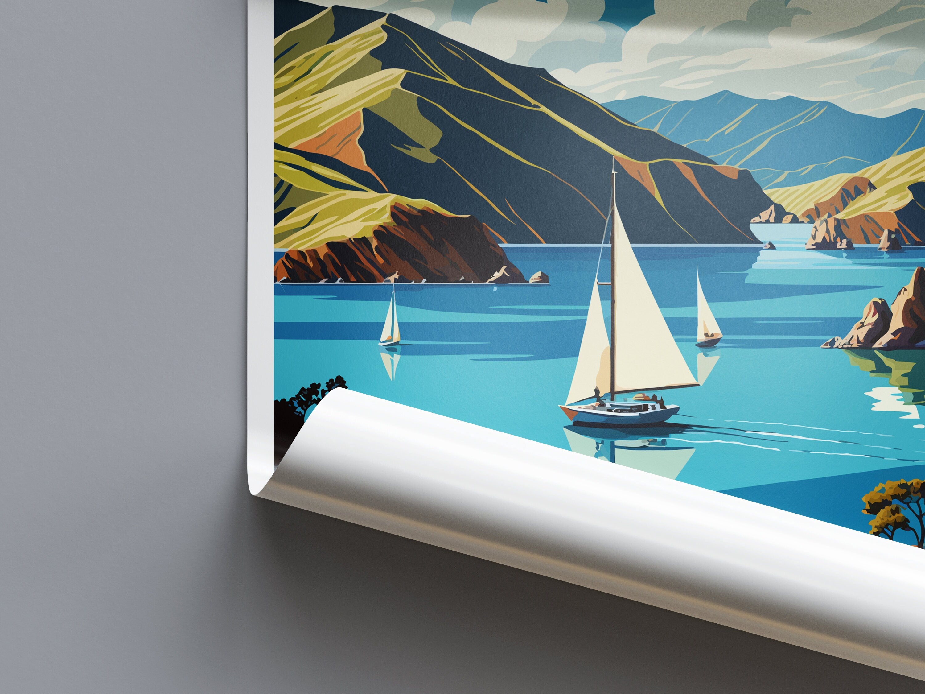 Marlborough Sounds Travel Print