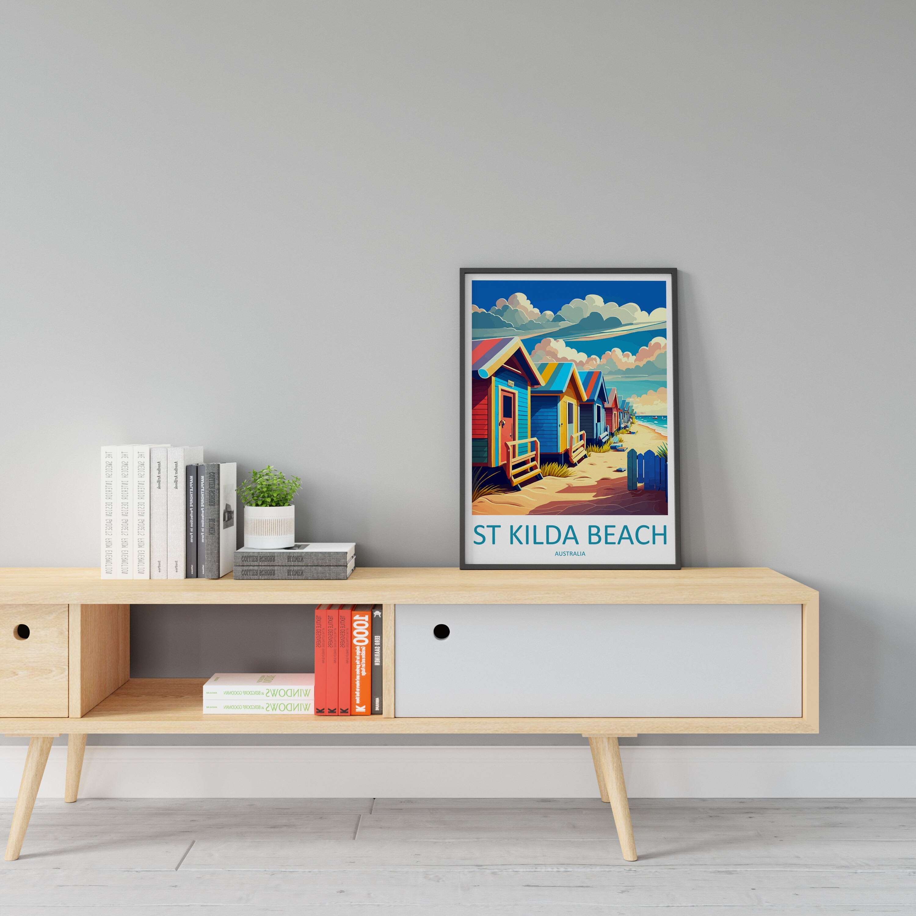 St Kilda Beach Travel Print