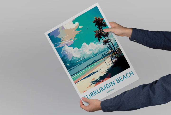 Currumbin Beach Travel Print Wall Art Currumbin Beach Wall Hanging Home Décor Currumbin Beach Gift Art Lovers Wall Art Australia Travel Art