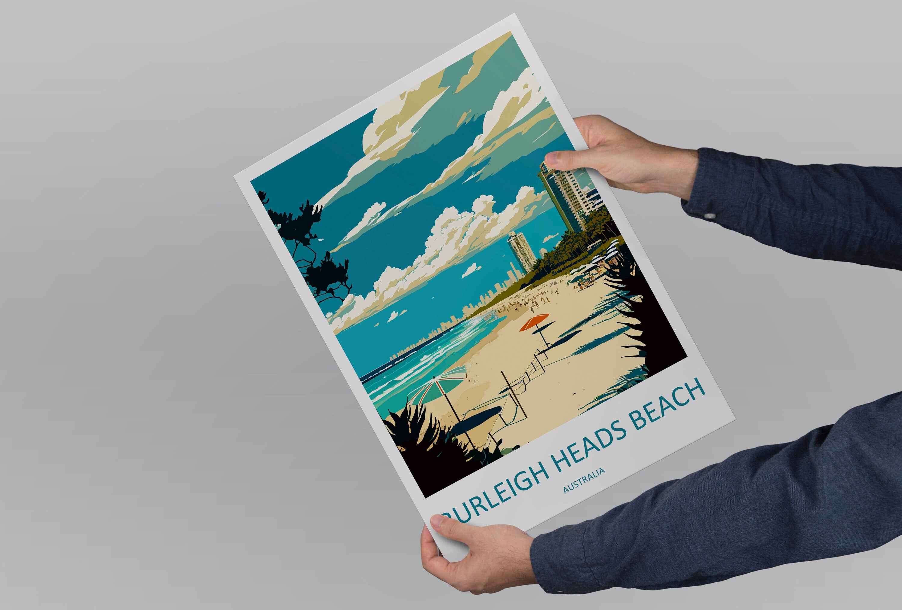 Burleigh Heads Beach Travel Print