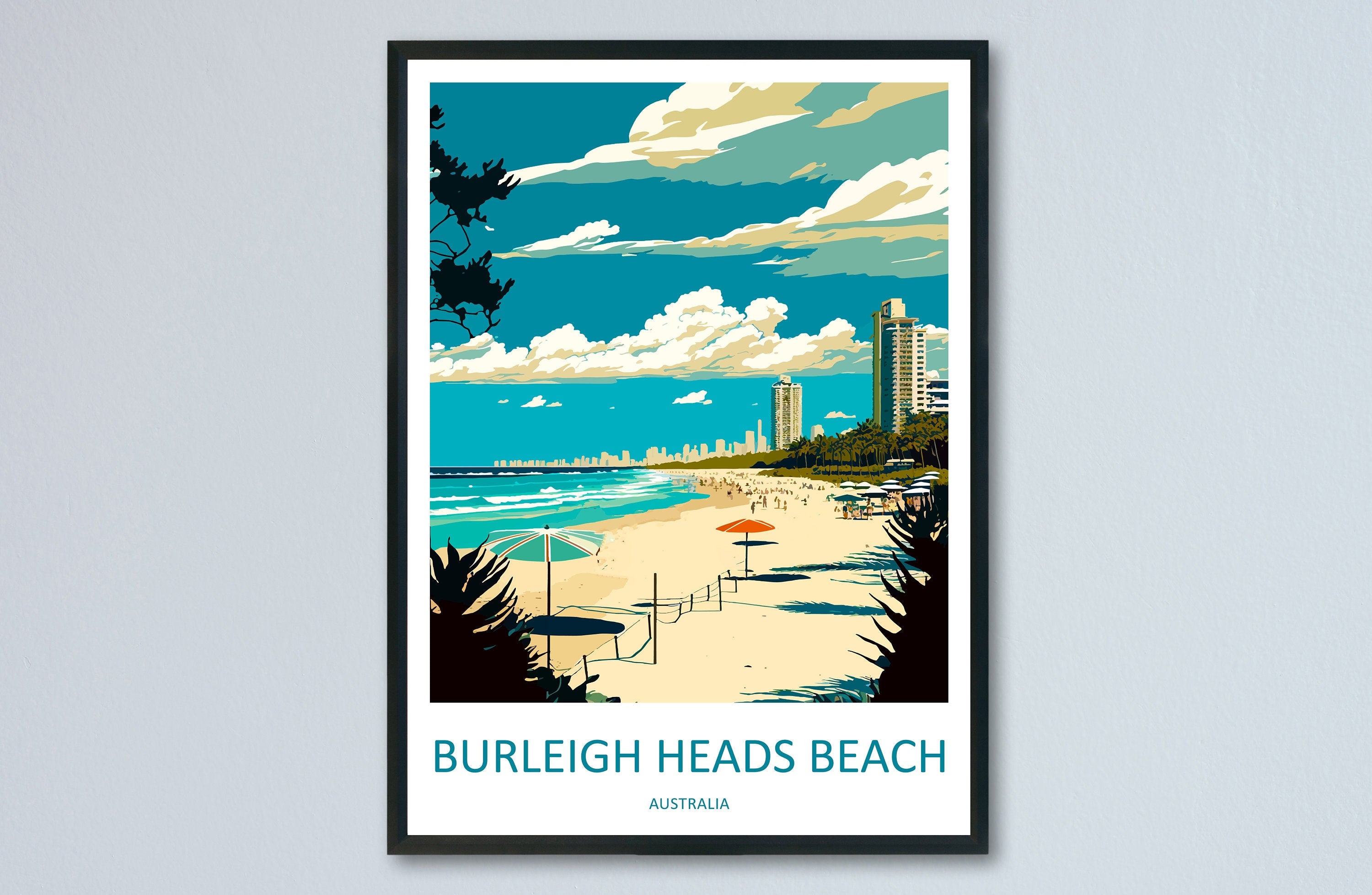 Burleigh Heads Beach Travel Print