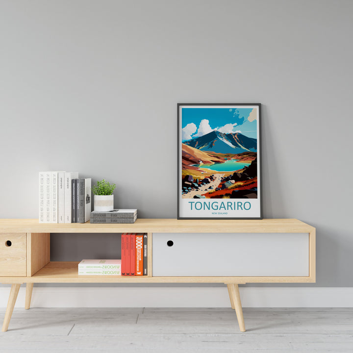 Tongariro Travel Print Wall Art Tongariro Wall Hanging Home Décor Tongariro Gift Art Lovers New Zealand Art Lover Gift Print Art