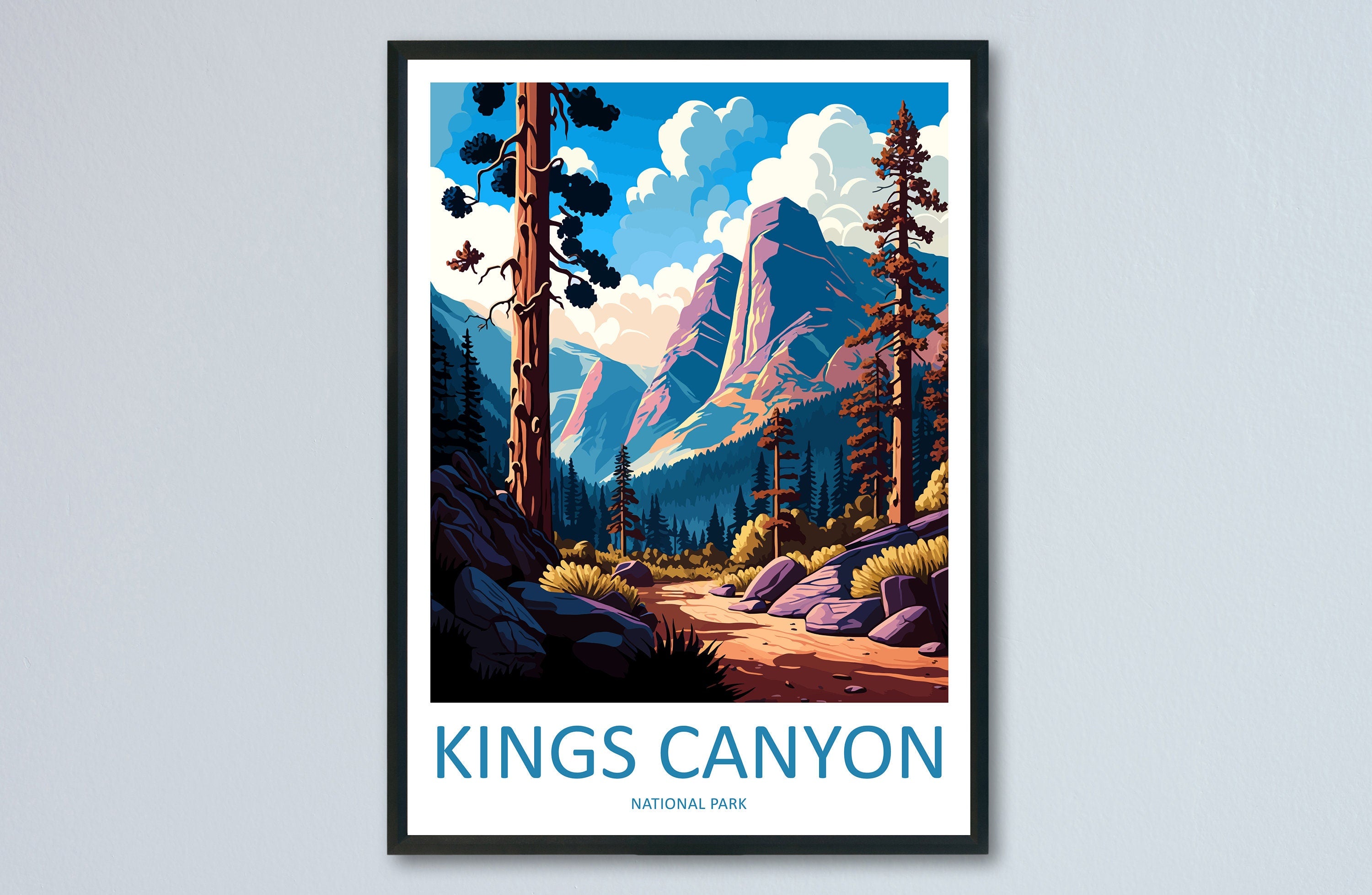 Kings Canyon National Park Travel Print